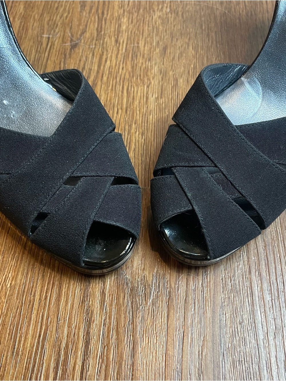 Vintage Stuart Weitzman Black Ankle-Strap Heels Size 7.5 - Picture 3 of 7